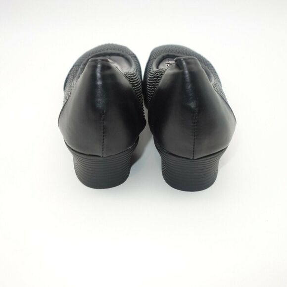 NEW Comfort-well Beacon Stretch-n-Form Pumps Black Square Medium Heel Shoes 10 - Picture 4 of 7